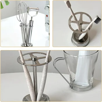 Stainless Steel Toothbrush Holder Organizer 1