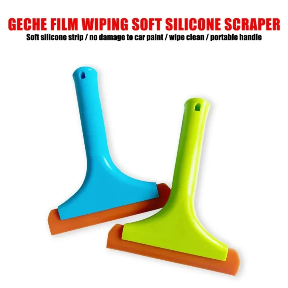 Flexible Silicone Squeegee Mini Water Wiper Shower Household Gadgets car Glass Wiper Windshield Window Clean tool with hanging 3