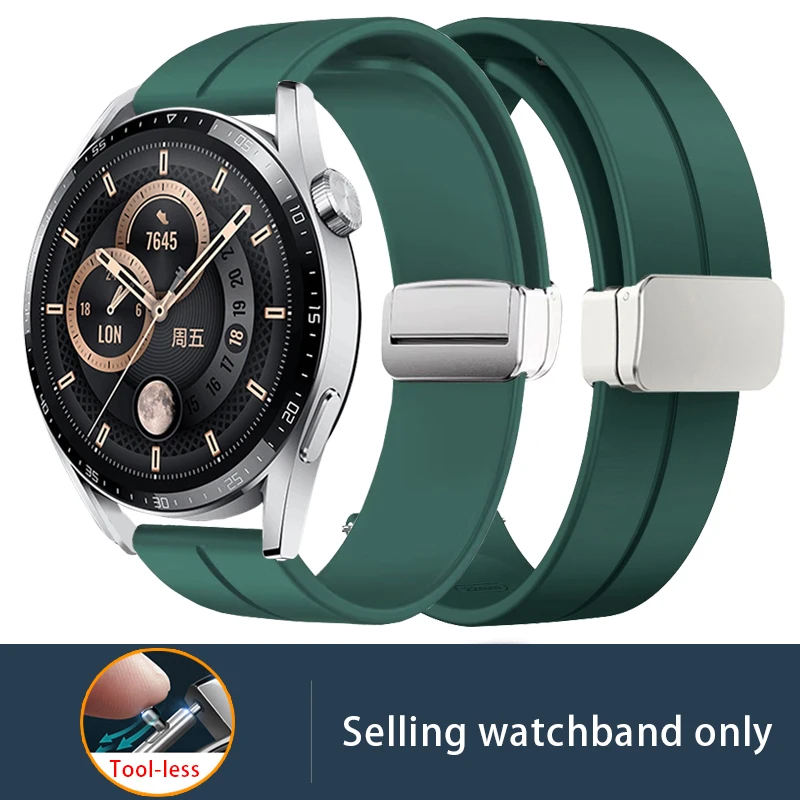 Premium Silicone Magnetic Watch Strap - Waterproof, Durable, and Comfortable