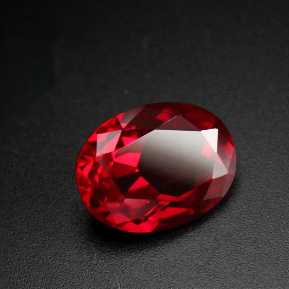 Blood-red Ruby Oval Cut Gemstone Egg Shape Faceted Ruby Gem Multiple Sizes to Choose C62R