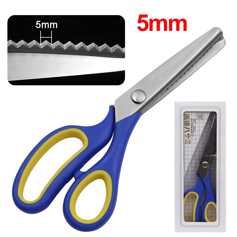 Chisel Pinking Shears Cloth Cutting Tailor Zigzag Scissors Fabrics