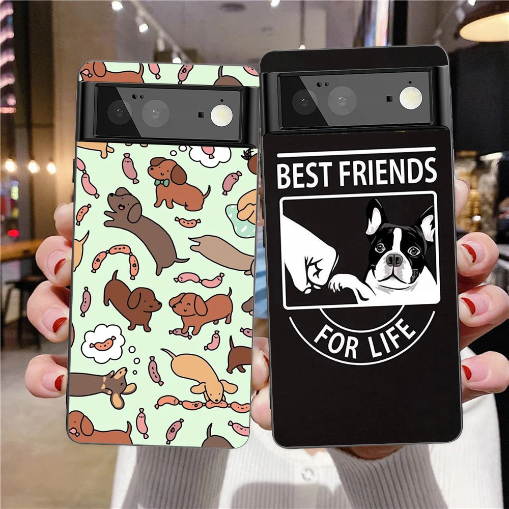French Bulldog Dog Design Shockproof Silicone Phone Case Cover