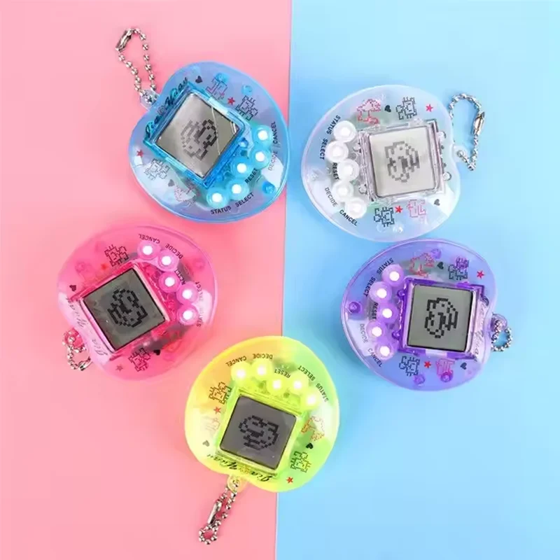 Electronic Pet Toy Funny Tamagotchi Nostalgic Virtual Cyber Pet Toy Keychain Gift for Kids Animals Egg Pets Game