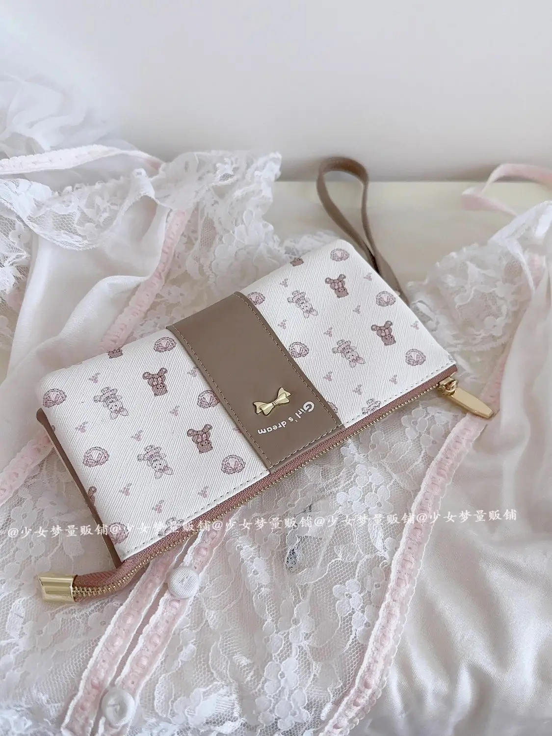 JIAERDI Rabbit Print Crossbody Bags Purse For Women Sweet Kawaii Handbag Wallet Card Bag Hot Girls Casual Crossbody Bags Y2k