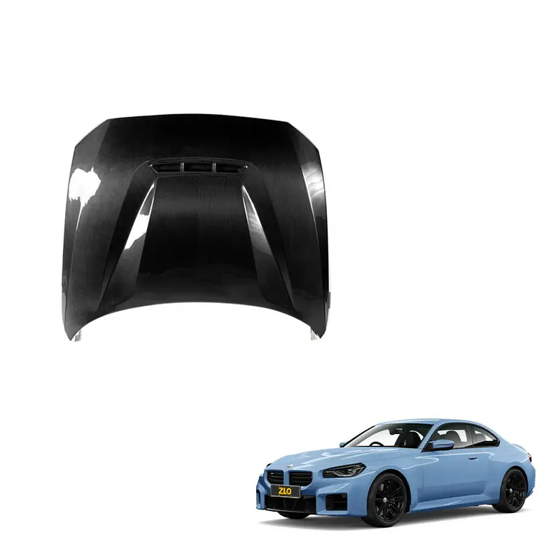

Zlo Car Body Parts M2 CS Style Engine Cover Hoods 3K Twill Dry Carbon Fiber Front Bonnet For BMW M2 F87 Hood