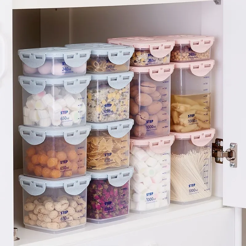 Plastic Food Storage Box Containers Cans For Coarse Cereals Grains