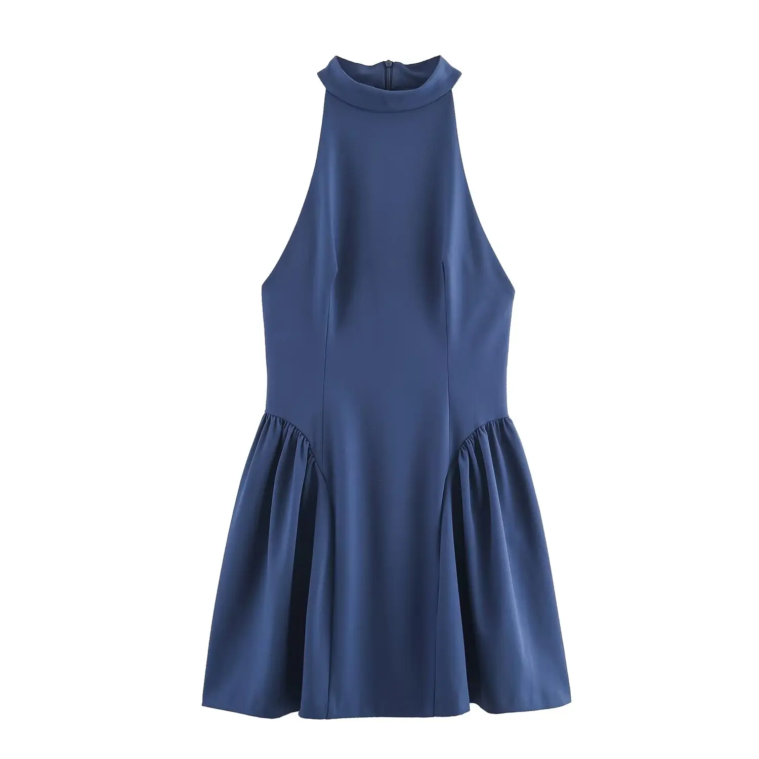 Women Summer New Halter Ruffle Mini Dress Female Sexy Sleeveless Slim Fit Party Dresses Elegant Fashion Vacation Lady Short Dres