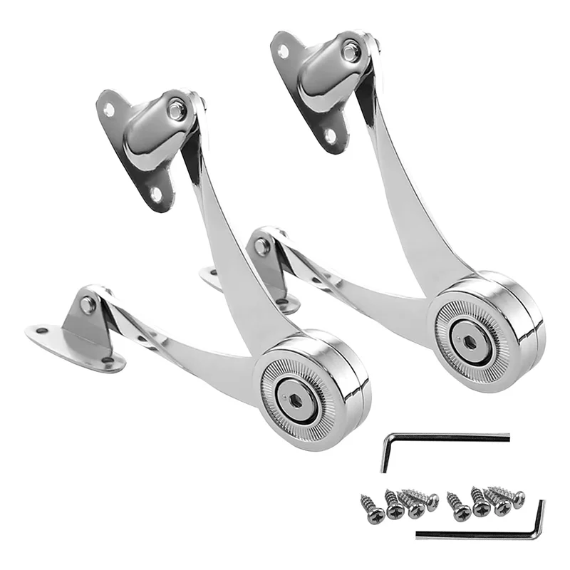 A75T 2 Pcs 장난감 상자 경첩 소프트 클로즈 - 뚜껑 지지대 경첩 헤비 듀티 조절 가능한 리프트 및 업 경첩