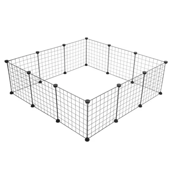 Pet Playpen, Small Animal Cage Indoor Portable Metal Wire Yard Fence for Small Animals, Rabbits Kennel Crate Fence Tent 2