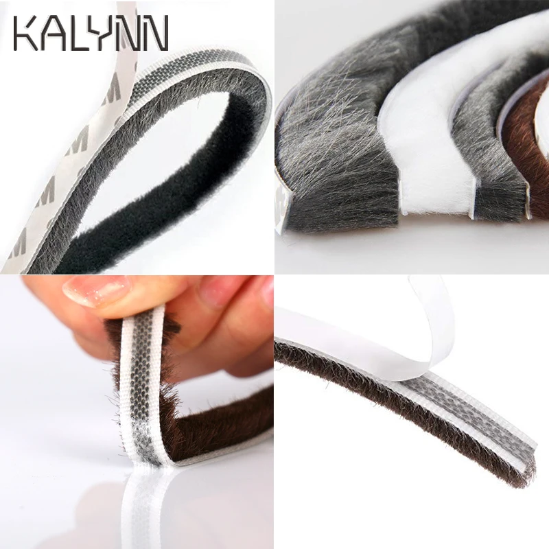 Self-Adhesive Windproof Brush Strip for Doors and Windows - Sound Insulation and Weatherproofing Dust Seal, 5 Meter
