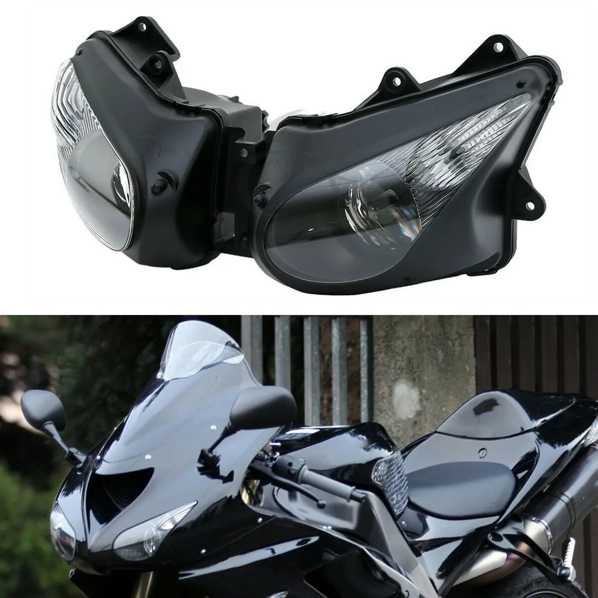 Motorcycle Front Headlight Headlamp Assembly For Kawasaki Ninja Zx10r
