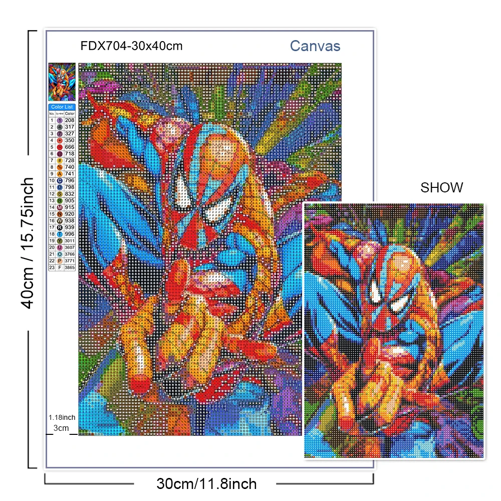 Diamond painting Disney Spiderman Diamond Painting Hero Cartoon Avengers 5D DIY Diamond Embroidery Mosaic Gem Puzzle Gift Home Decor