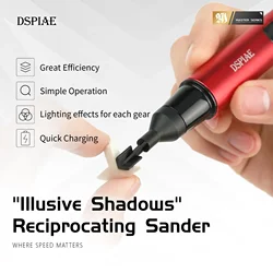 DSPIAE ES-A Reciprocating Sander Electric Grinding Pen Plastic Model Sanding Paper Head For Gundam Model Craft Tools Hobby DIY