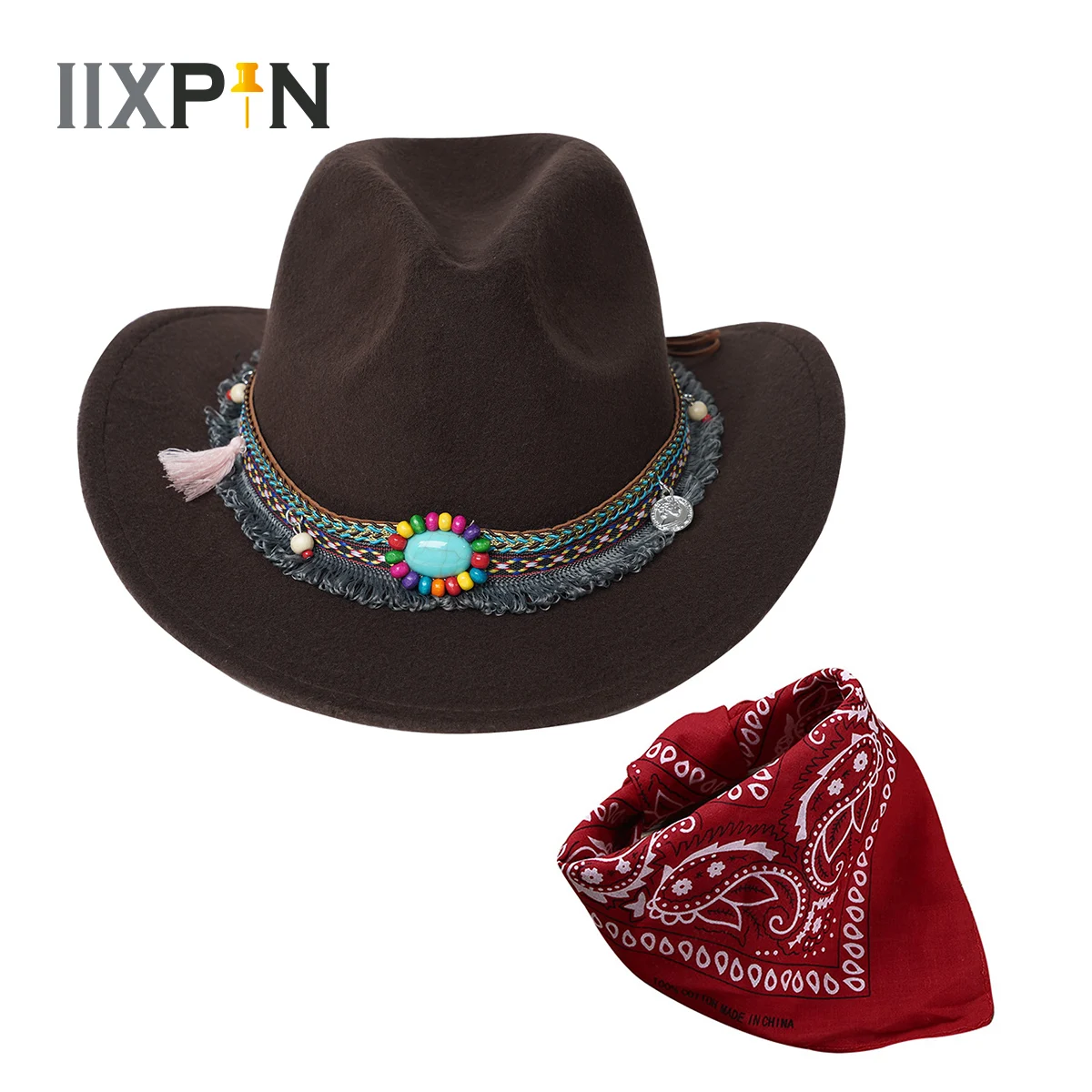 Adults Western Cowboy Hat Ethnic Hat 