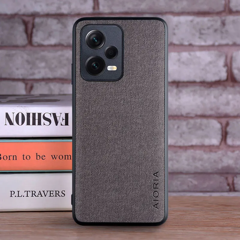 Luxury Textile Leather Soft Case for Xiaomi Redmi Note 12 Pro Plus Turbo