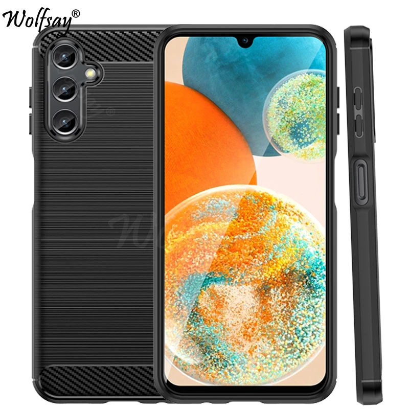 Funda De Silicona Dura Antigolpes Samsung Galaxy A14 5G/A146 Transparente  Con Protector De Cámara