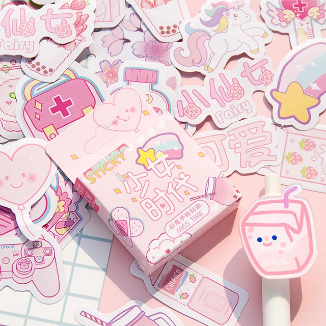Tulx Korean Stationery Stickers Kawaii Stickers Scrapbooking Stickers Thank  You Stickers Cute Stickers Stickers Aesthetic - Stationery Sticker -  AliExpress