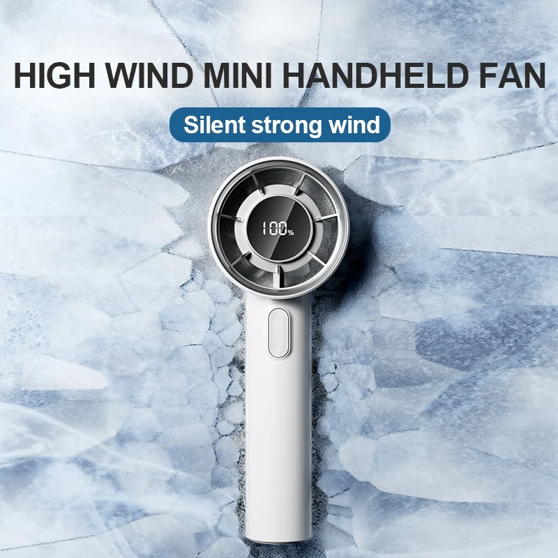 

3000mAh Portable Hand Fan 100 Wind Speeds Mini Bladeless Handheld Turbo Fan USB Personal Fan Outdoor Travel Electric Eyelash Fan