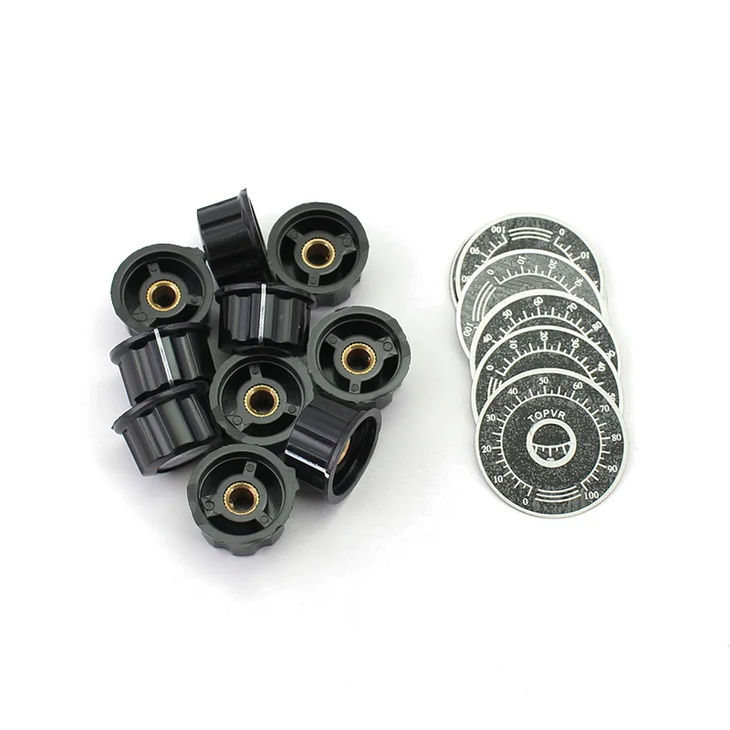 10 Kits Potentiometer Knob Kit MF A03 Dial Knob + MF A03 Bakelite Knob
