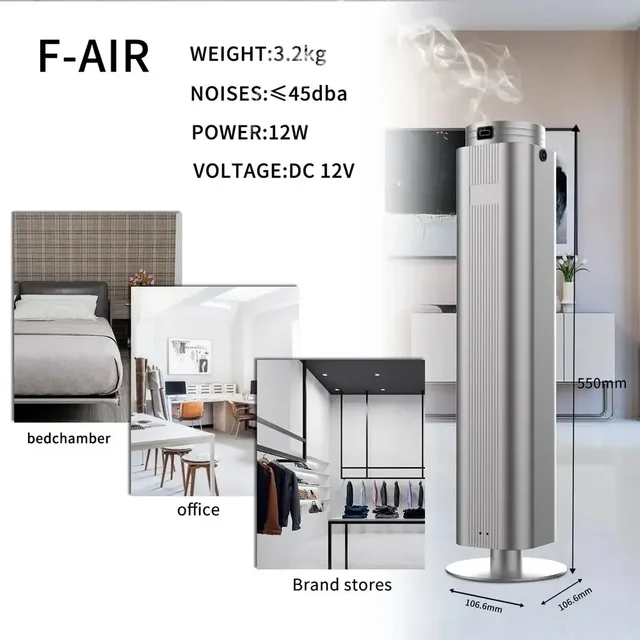 Bluetooth Essential Oil Diffuser Hotel Collection Diffuser Tower Waterless Aroma Diffuser 3000m³ Electric Smart Scent Machine 6