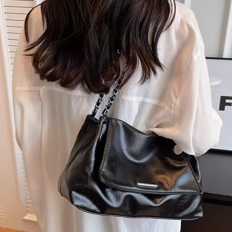 

Brand shoulder bag for women 2024 new designer new leather tote bags fashionable crossbody luxury Solid color women soft bag