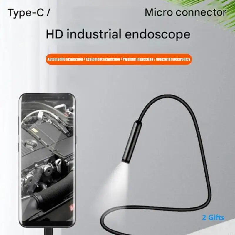 3 In 1 자동차 내시경(유형 C 연결성 포함) 자동차 엔진 검사용 고해상도 카메라 방수 프로브 H9EE