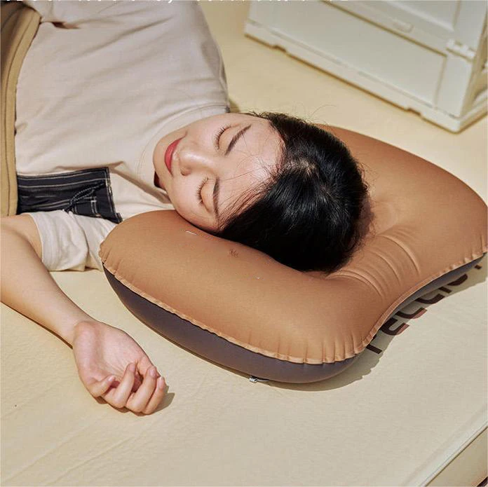 Almohada de camping -Almohadas comprimibles inflables de aire para