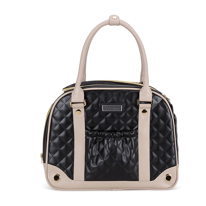 

Winhyepet Pet Carrying Handbag Puppy Carrier Bag Fashion Luxury Design Leather Breathable Pet Transport Shoulder Bag