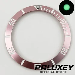 High - Quality Diving Ceramic/Aluminum Bezel Insert for Automatic Movement Watch (61 Pink - Aluminium)