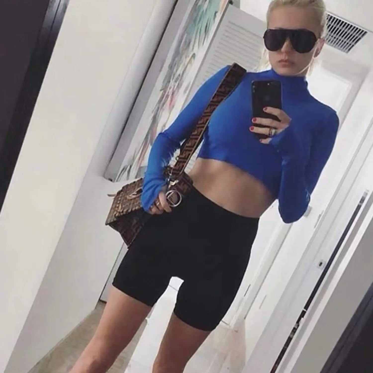 CAMPSNAIL Biker Shorts for Women 8 In Soft Stretch Athletic Summer