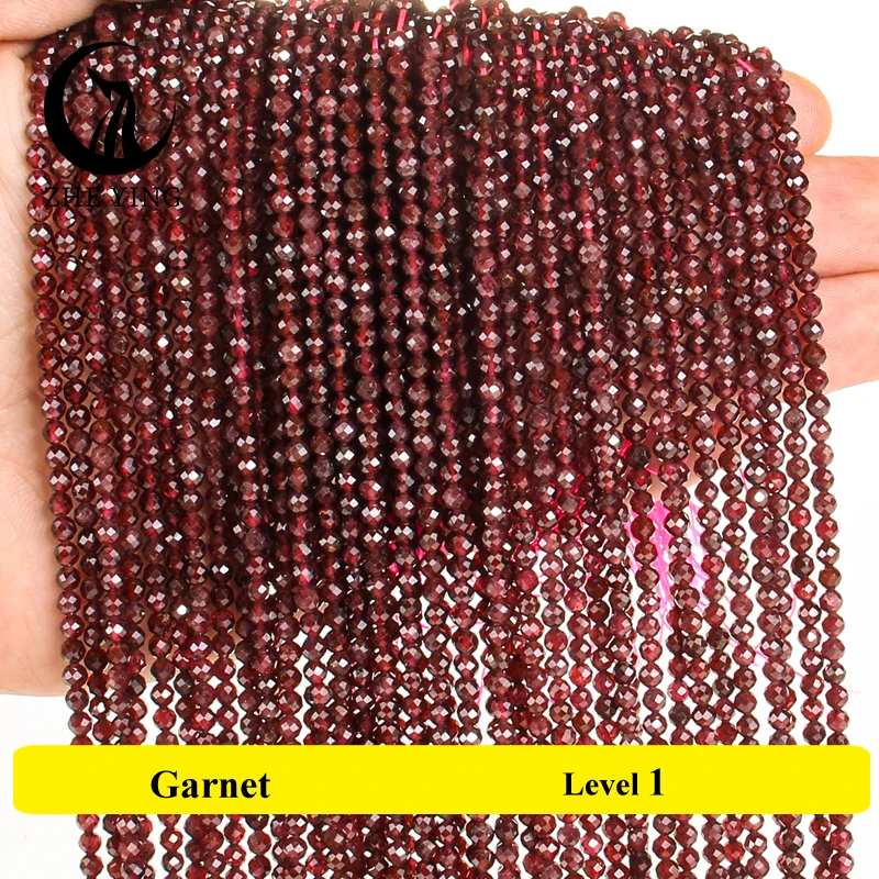 Loose Stone Beads 3mm Natural Faceted Tourmaline Stone Beads 15'' For Jewelry Making