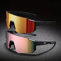 Lunettes de soleil de cyclisme surdimensionnées pour hommes, lunettes de vélo, lunettes anti-vent, verres pour la conduite sur route 3