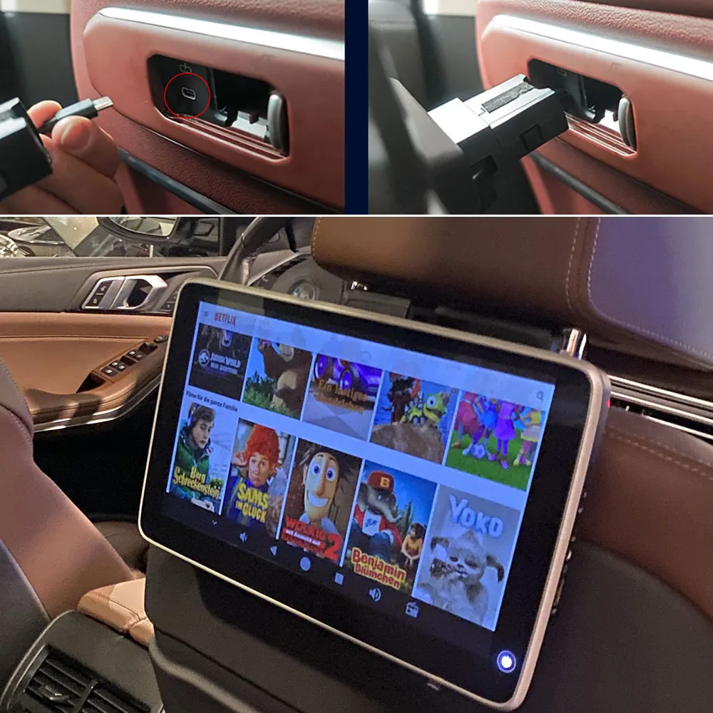 Plug & Play Back Seat TV Screen For 2020-2025 BMW X5 G05 X6 G06 X7 G07 ...