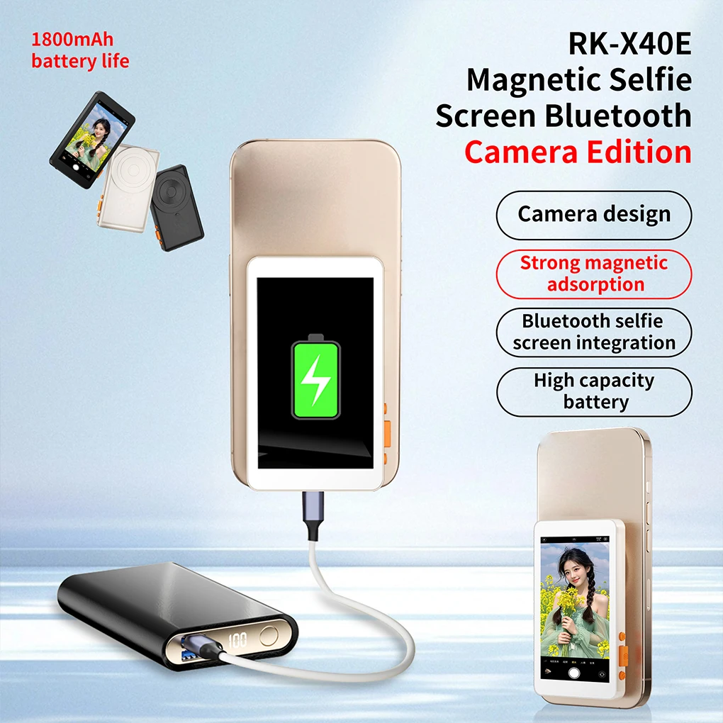 Smartphone Wireless Magnetic Monitor Screen For iPhone Android Live Stream Video Recording Portable Wireless Screen Projector