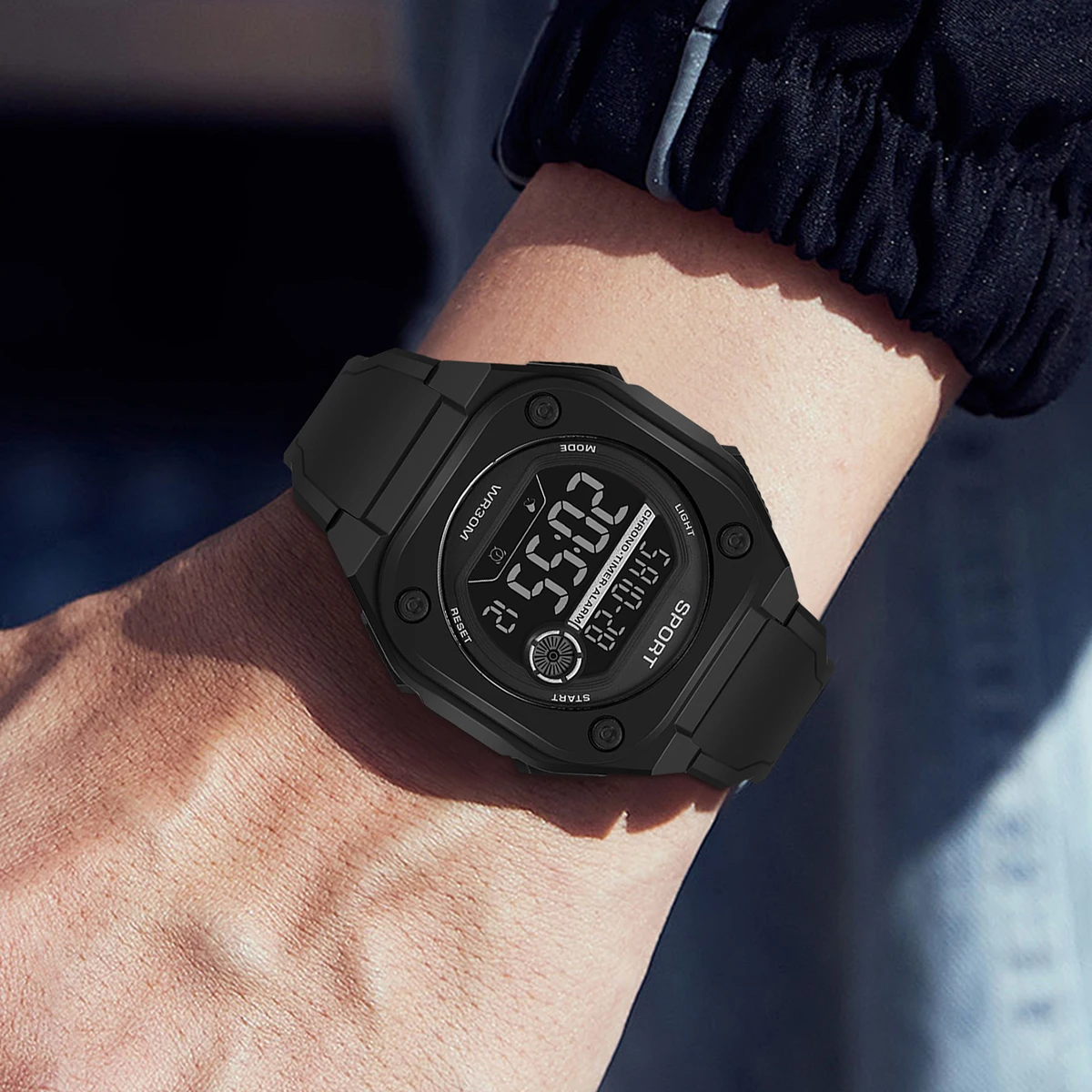 New Simple and Fashionable Men's Sports Watch Student Outdoor Sports Military Digital Electronic Watch Male Holiday Gift Reloj 5