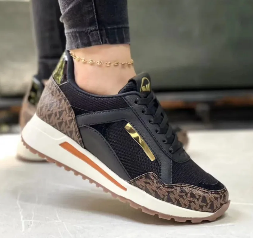 2025 New Style Women Wedges Sneakers Lace - Up Breathable Sports Shoes Casual Platform Female Footwear Ladies Vulcanized Shoes 6
