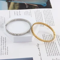 New 316L Stainless Steel Leaves Bangle Bracelet Minimalist Metalic Golden 18 K Cuff Bracelet Waterproof Jewelry Party Gift 2
