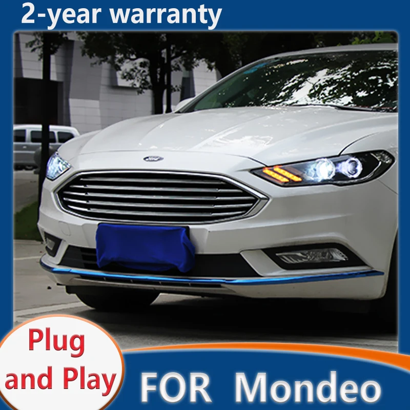 

Фары для Ford Fusion 2017 Mondeo, фары DRL Hid, динамический сигнал, биксеносветодиодный светодиодные лучи, аксессуары, фара