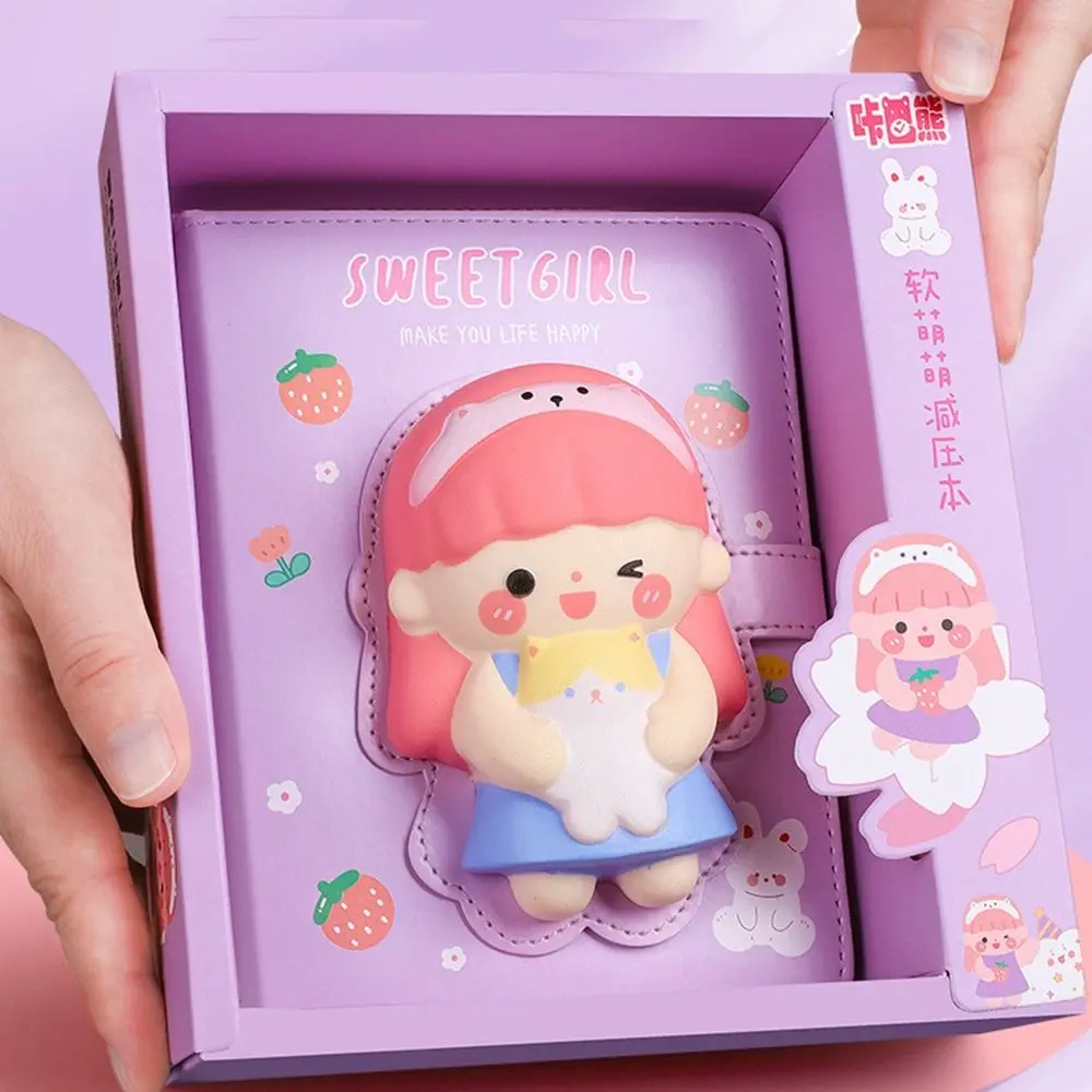 

Подарочные цветные страницы, школьные канцелярские принадлежности, для снятия стресса, магнитные кнопки для девочек, дневник, сжимаемая игрушка, блокнот для снятия стресса