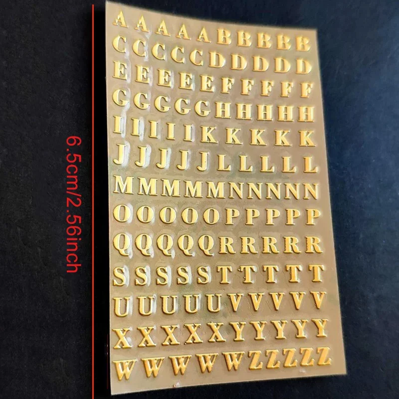 2Pcs 금속 26 미니 알파벳 장식 스티커 DIY 실리콘 몰드 공예용 금색 은색 에폭시 수지 필러