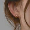 Stainless Steel Huggie Hoops Small Dainty Classic Gold Color Earring Minimalist Korean Style Jewelry Gift Earrings for Women MOM 6