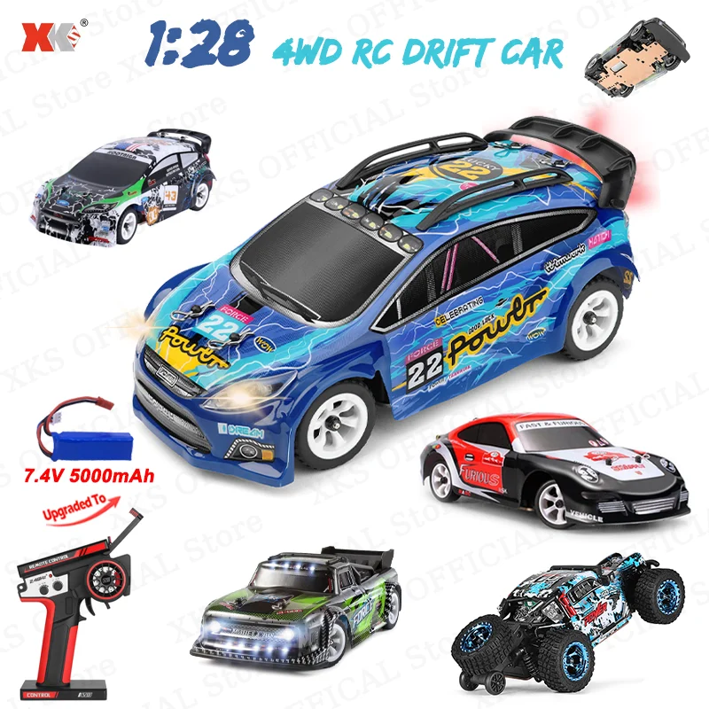 Voiture RC 4x4 Tout-terrain Alliage – Télécommandée, LED, 2.4G, Batterie Incluse, Jouet Enfant