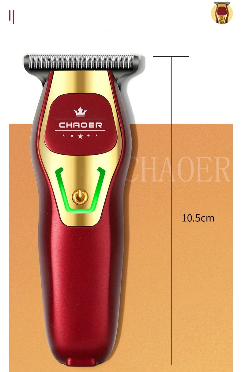 Mini Portable Electric Hair Trimmer - Rechargeable Bald Head Clipper