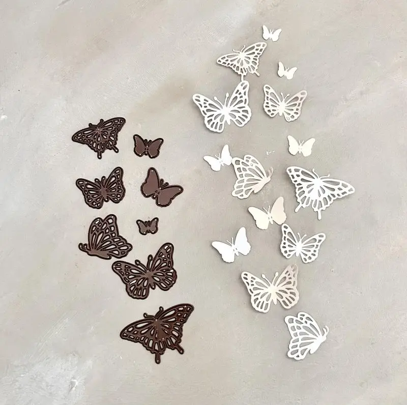 돼지 공예 금속 절단 다이 컷 다이 금형 나비 꽃 편지 스크랩북 종이 공예 칼 금형 블레이드 펀치 스텐실 다이