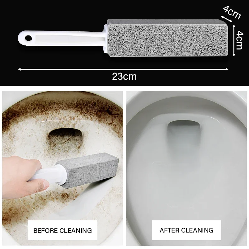 4 Pezzi Pietra Pomice Pulizia Pietra con Manico, Pietra Pulizia WC, Pietra Pomice Detergente WC per Bagno, Lavandino, Cucina, Grill, Grate, Piscina e molto altro Pulizia Domestica Macchie Profonde