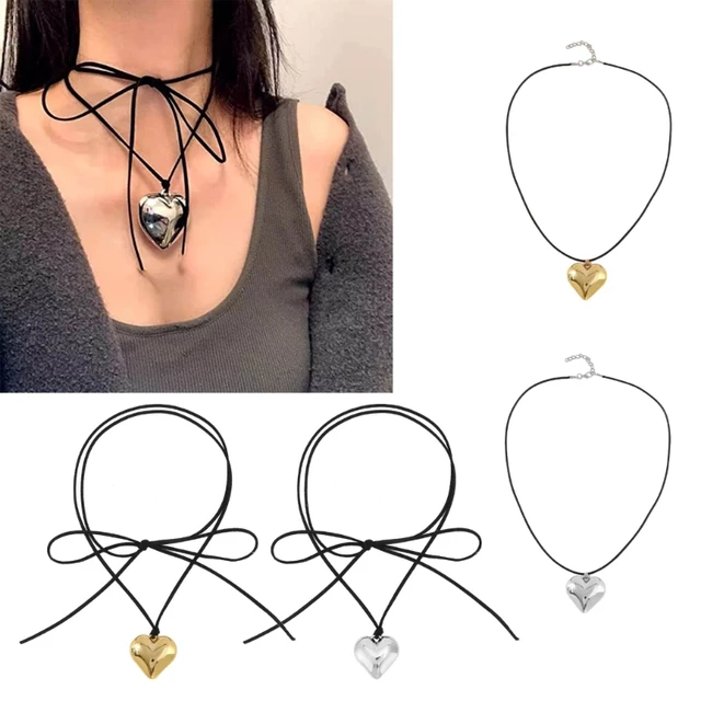 Amazon.com: choice of all Chunky Heart Necklaces for Women Heart Punk Chain  Necklaces Choker Statement Necklaces Minimalist Necklaces for Girls  Halloween Christmas Party Gifts for Girlfriend: Clothing, Shoes & Jewelry