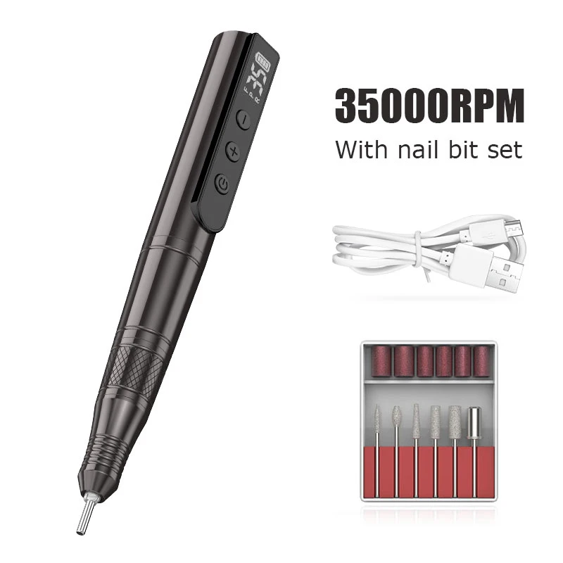 35000RPM 電気ネイルドリルマシンプロフェッショナルネイル旋盤
