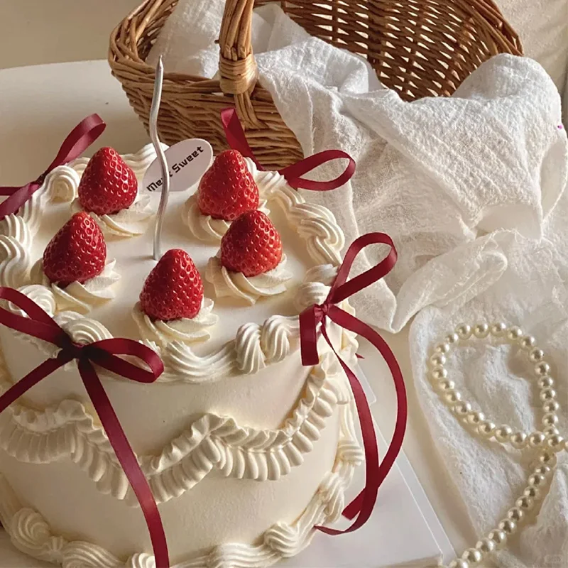 10/20Pcs Bow Cake Decorations Pink Bowknot Ribbon Cake Toppers Kids Girls Birthday Party Supplies Wedding Cake Decor Christmas