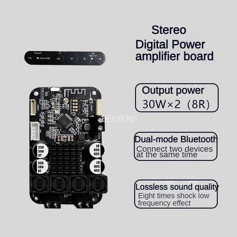 Dsp Bluetooth 5.0 Digital Hifi Placa de Amplificador de Potência Estéreo Botão de Ajuste de Volume Moudle 10-band eq 30w x 50w x Tws - Image 4