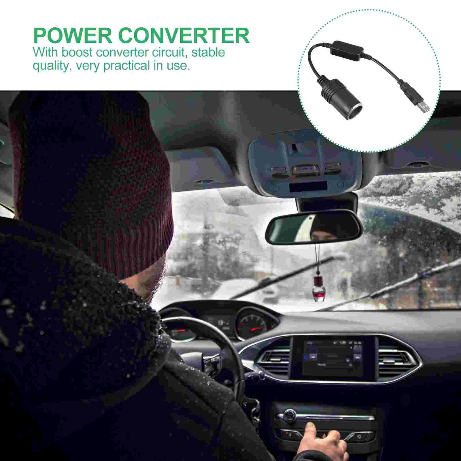 

Female Lighter Cable Inverter USB to Socket Cable Adapter Supply